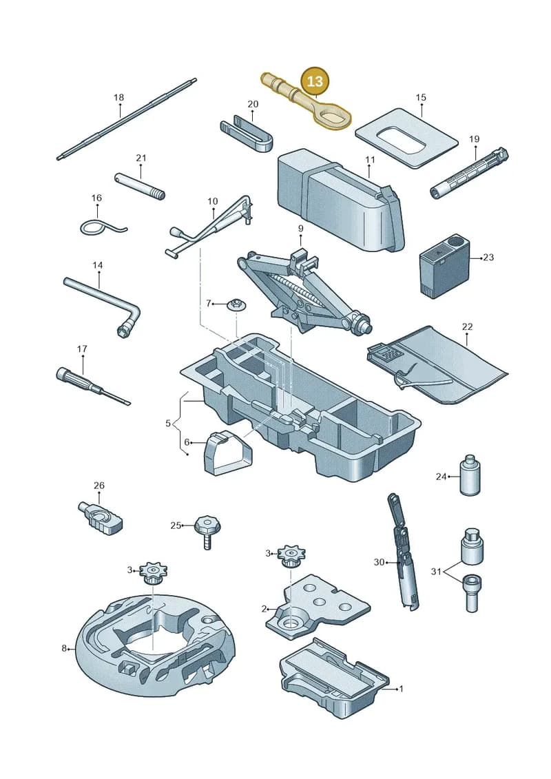 8K0805615B — Audi A5 Sportback (2016-2025) diagram 849011100, position 13