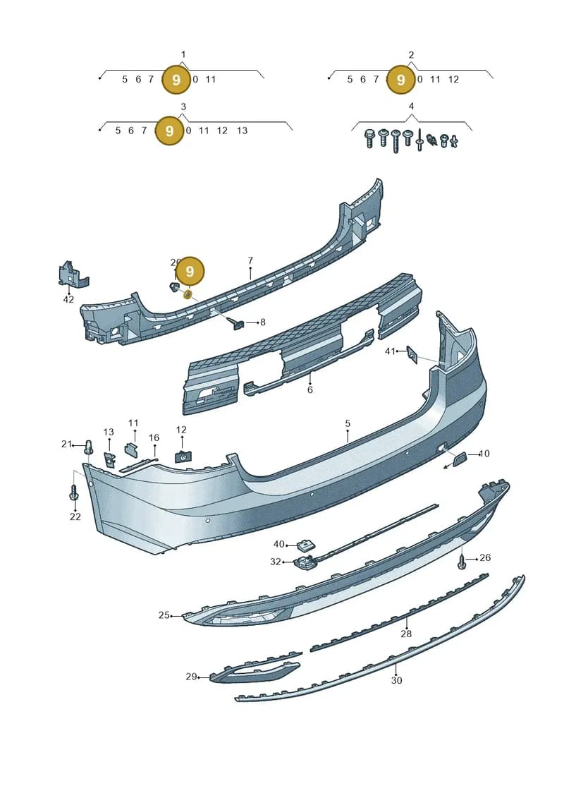 8K0807470 — Audi A7 Sportback (2018-2025) diagram 435807600, position 9