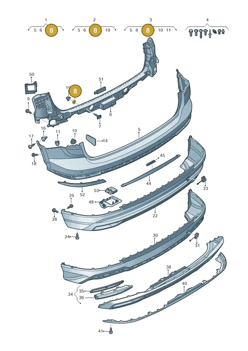 8K0807470 — Audi Q3 (2018-2025) diagram 597807600, position 8