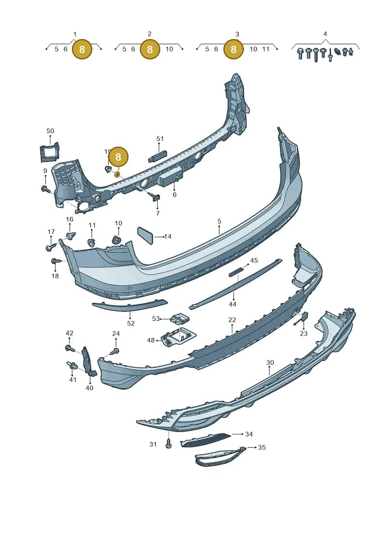 8K0807470 — Audi Q3 (2018-2025) diagram 597807700, position 8