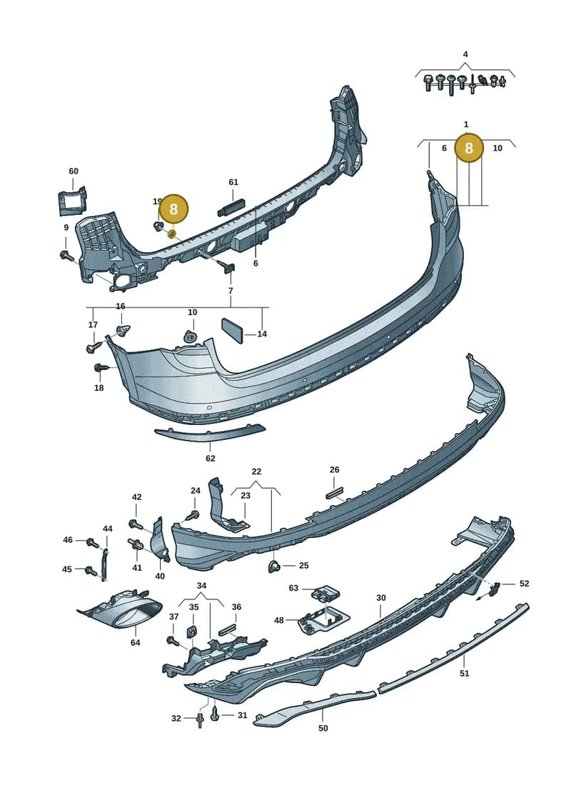 8K0807470 — Audi RS Q3 Sportback (2019-2024) diagram f3z807600, position 8