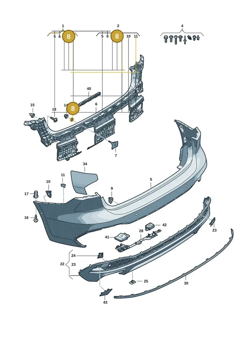 8K0807470 — Audi A5 Limousine (2024-2025) diagram 8wk807600, position 8