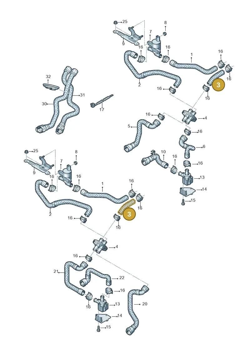 8K0819371J — Audi Q5 qu. 2.0 TDI (2012-2017) diagram 724819500, position 3
