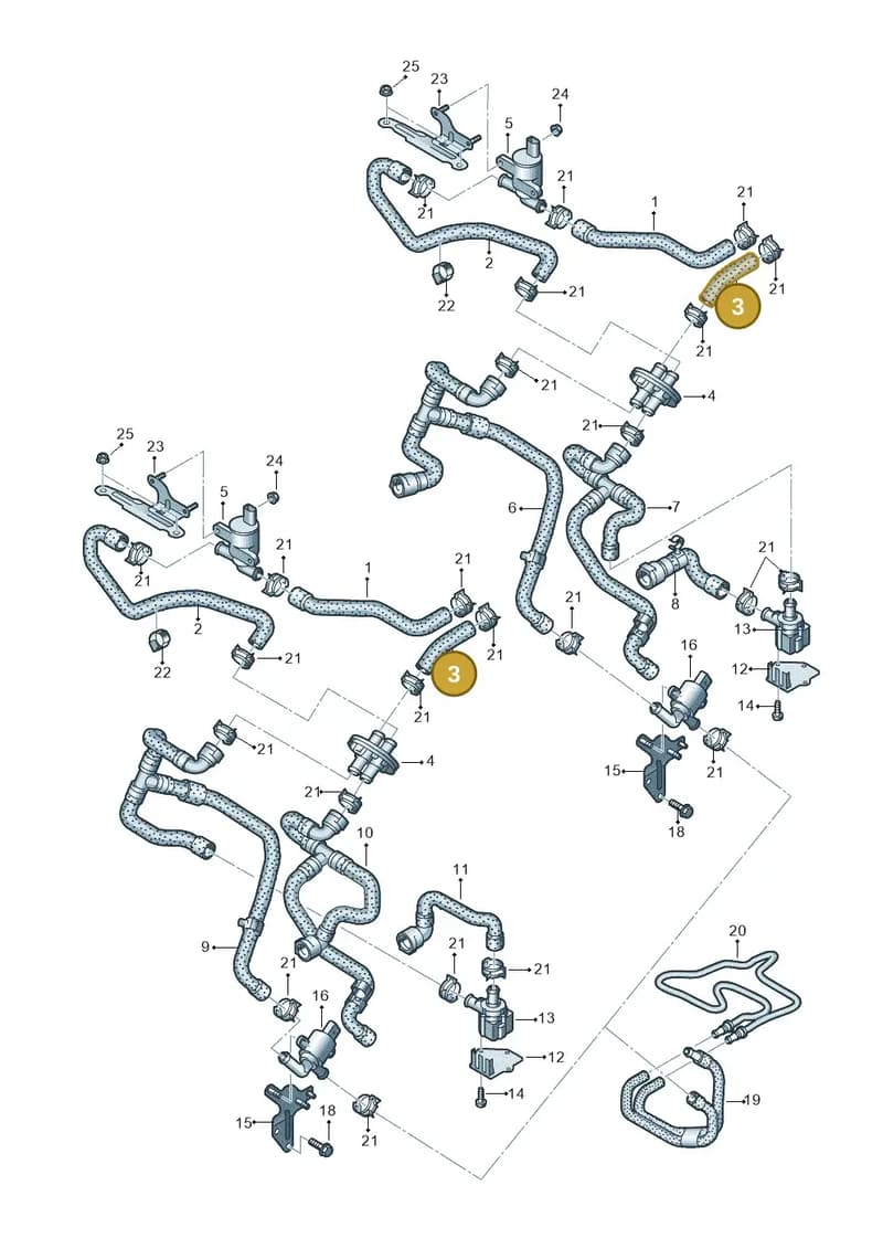 8K0819371J — Audi A5 Sportback (2011-2017) diagram 724819550, position 3