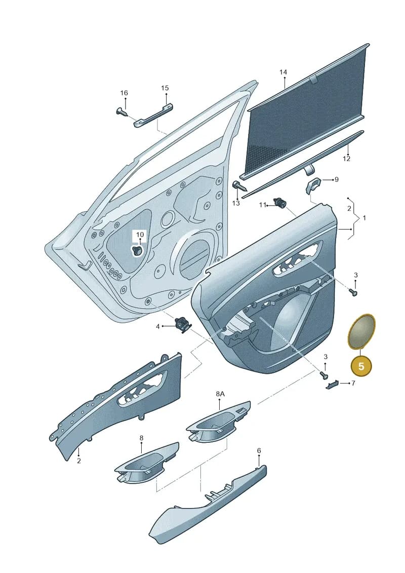 8K0837903 — SEAT Leon ST (2016-2020) diagram 754867400, position 5