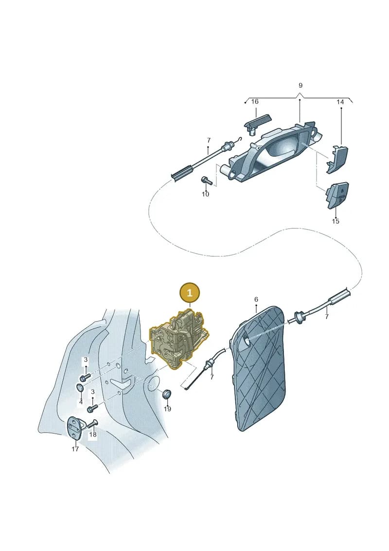 8K0839015F — Audi Q7 qu. 3.0 TDI (2009-2015) diagram 493839300, position 1