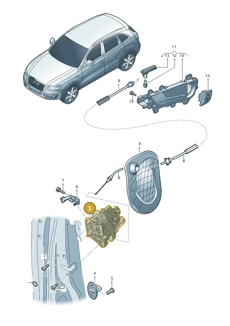 8K0839015F — Audi Q5 qu. 2.0 TDI (2012-2017) diagram 647837300, position 1