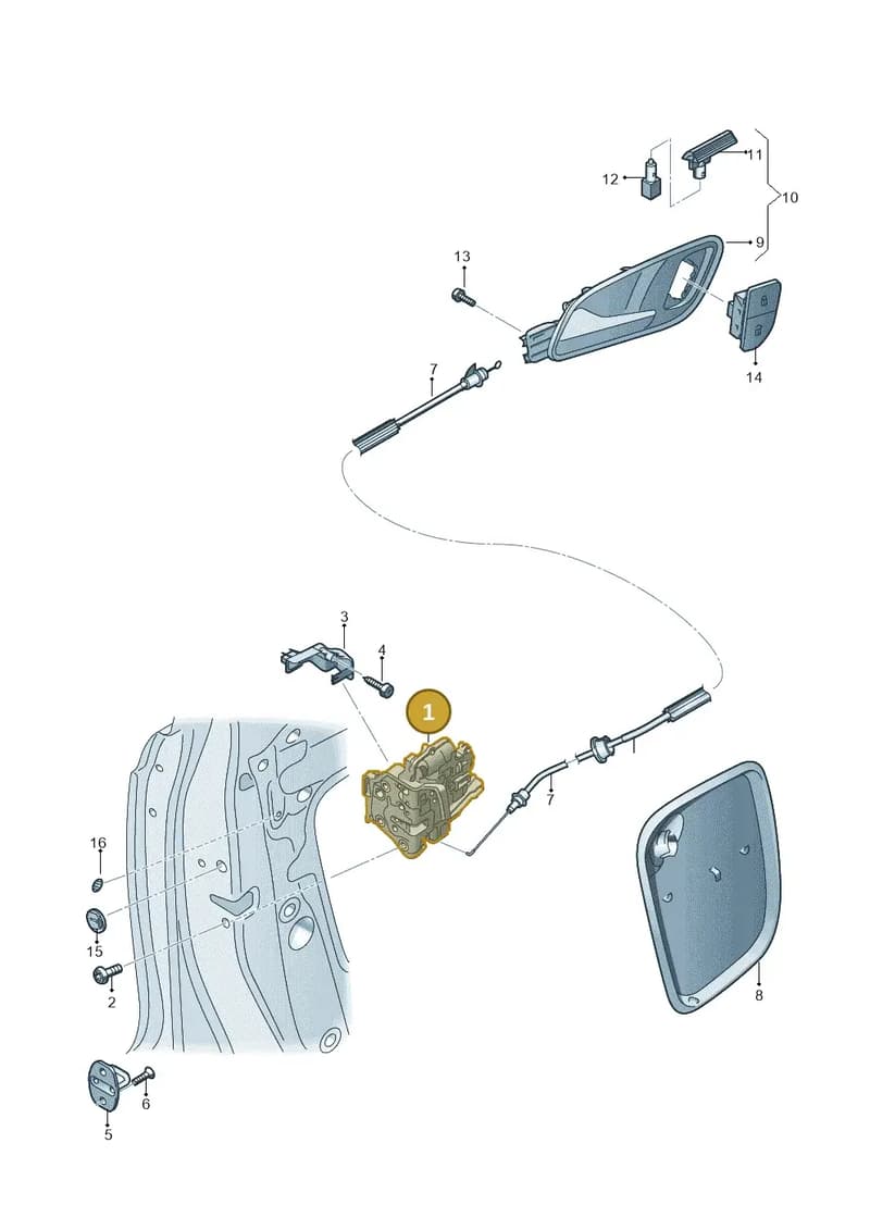 8K0839015F — Audi Q3 1.4 (2012-2016) diagram 728837300, position 1