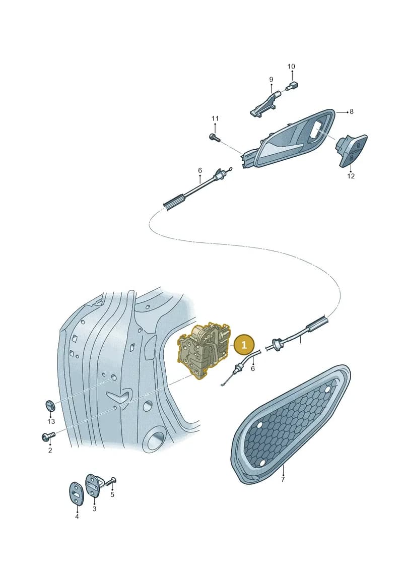 8K0839015F — Audi A3 Sportback (2016-2020) diagram 745839350, position 1