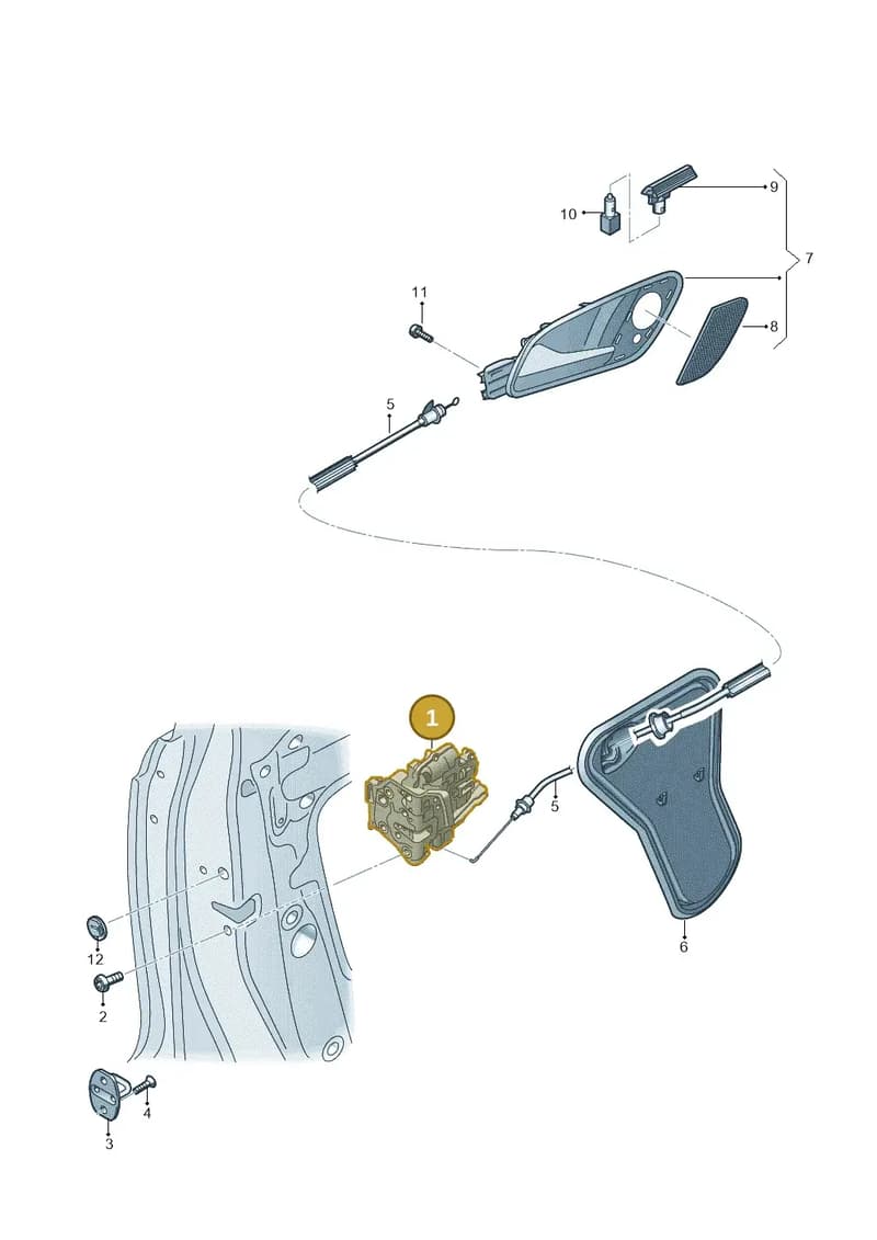 8K0839015F — Audi Q3 1.4 (2016-) diagram 764839300, position 1