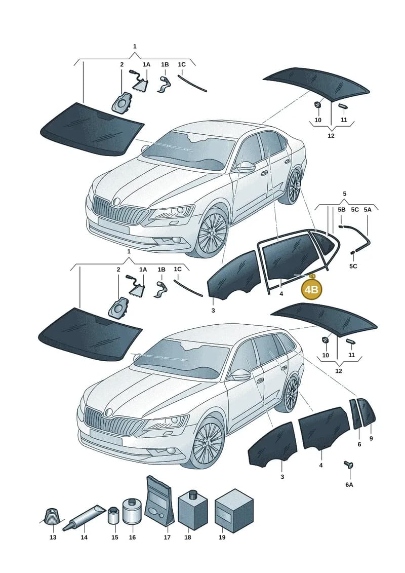 8K0845867 — Skoda Superb Combi (2023-2024) diagram 3p0845000, position 4B