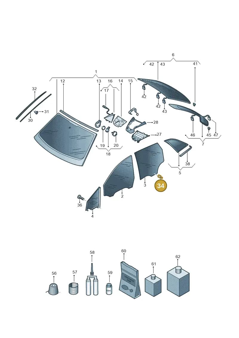 8K0845867 — Audi Q4 Sportback (2021-2025) diagram 89a845100, position 34