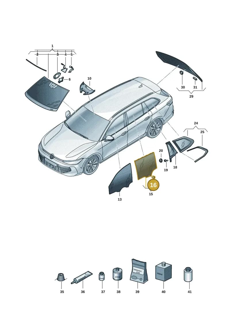 8K0845867 — Volkswagen Passat Estate (2023-2025) diagram 3j0845000, position 16