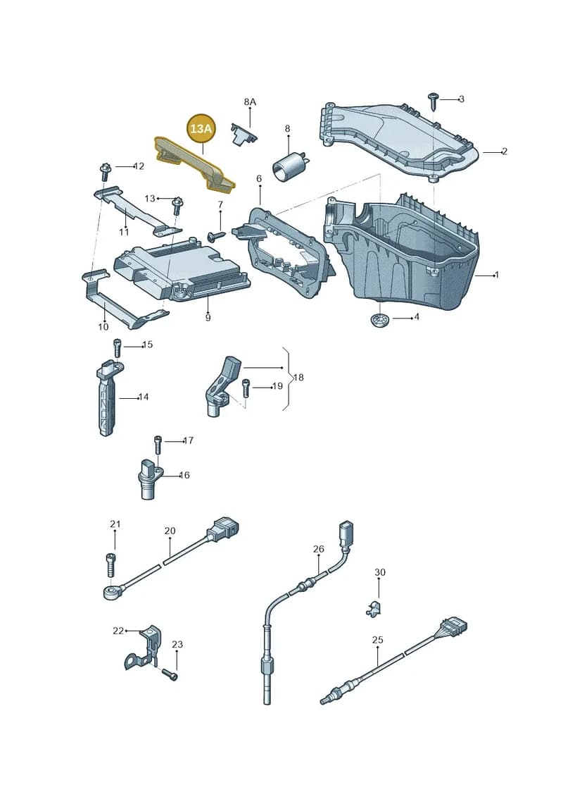 8K0907352A — Audi Q5 qu. 2.0 (2009-2018) diagram 687906000, position 13A