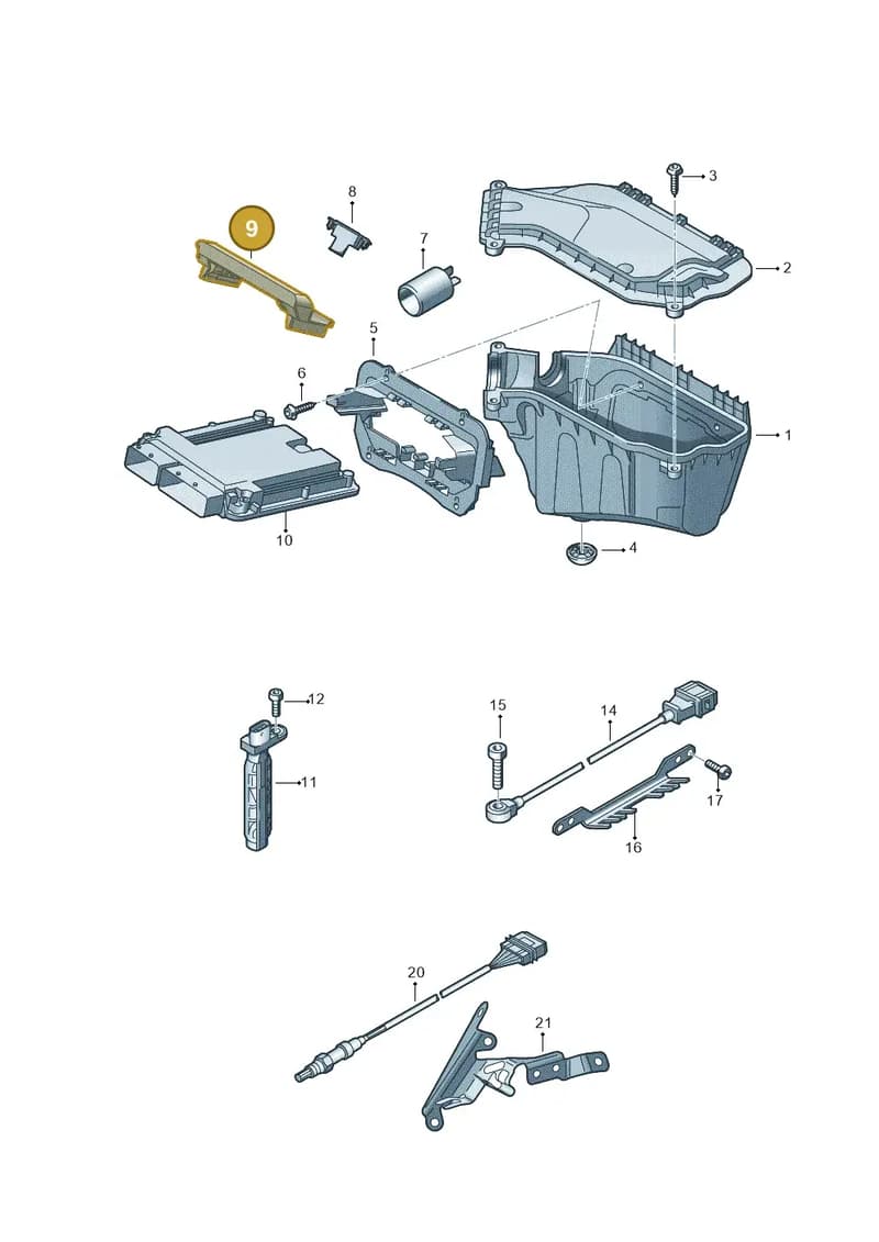 8K0907352A — Audi RS5 Coupe (2010-2015) diagram 695906000, position 9