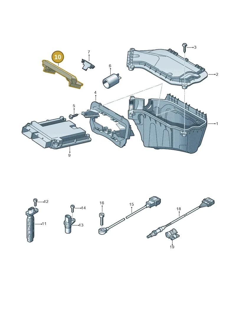 8K0907352A — Audi A5 Sportback (2011-2017) diagram 725906000, position 10