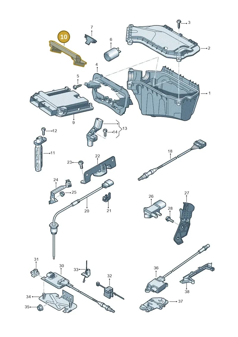 8K0907352A — Audi Q5 qu. 2.0 TDI (2012-2017) diagram 751906050, position 10