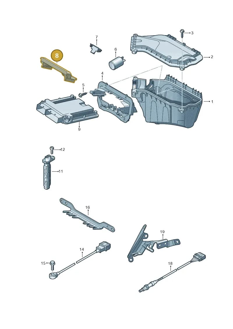 8K0907352A — Audi RS5 Cabrio (2012-2015) diagram 759906000, position 8