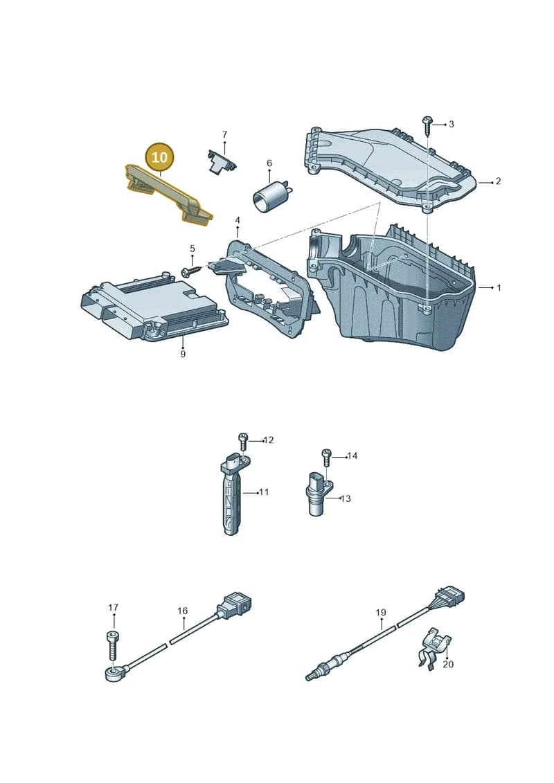8K0907352 — Audi Q5 qu. 2.0 TDI (2012-2017) diagram 751906000, position 10
