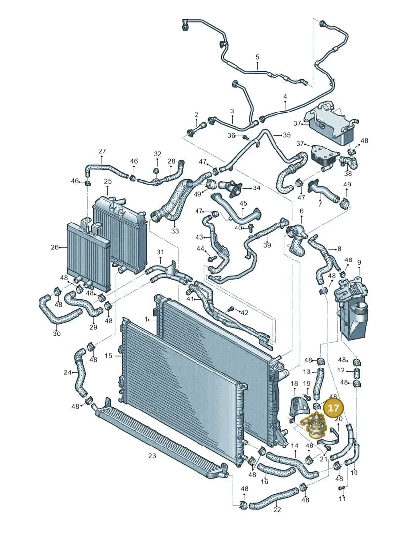 8K0965567C — Audi RS4 Avant (2017-2025) diagram 847121100, position 17