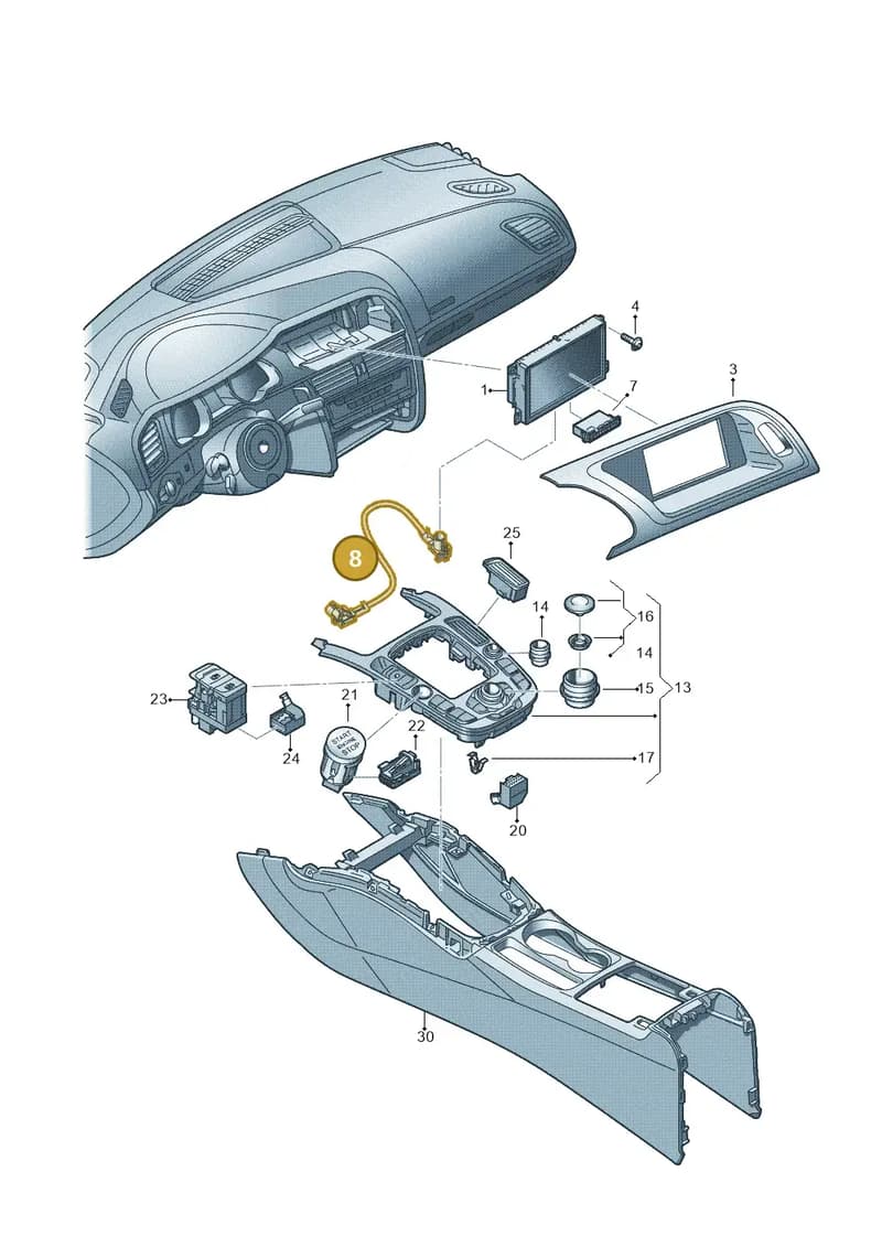 8K0971086A — Audi Q5 qu. 2.0 TDI (2012-2017) diagram 724919000, position 8