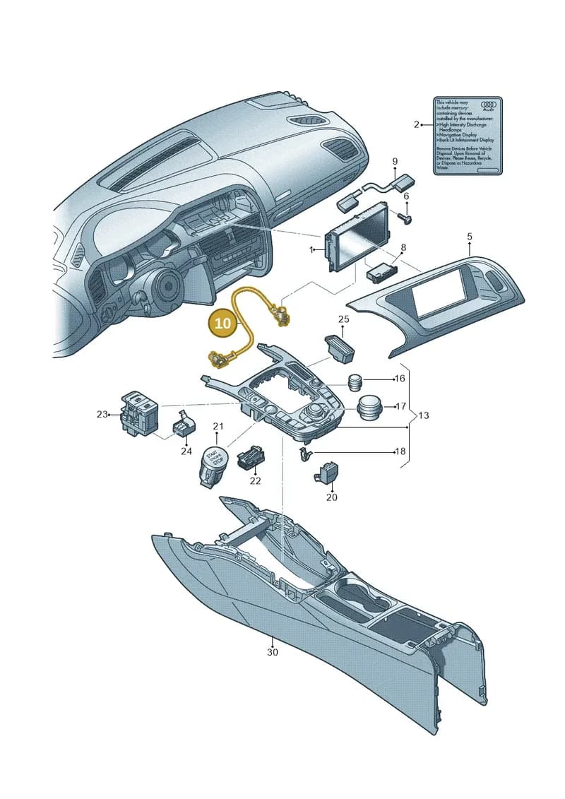 8K0971086B — Audi RS5 Coupe (2010-2015) diagram 620919000, position 10