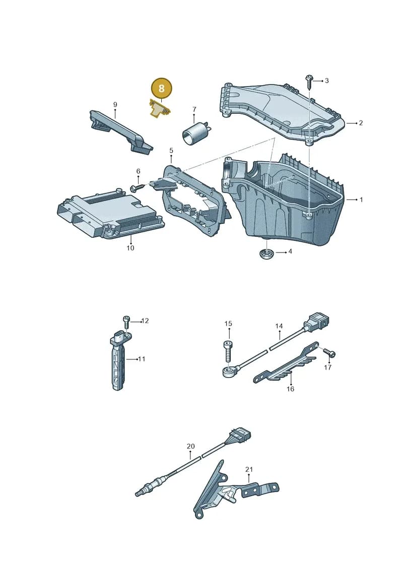 8K0971824C — Audi RS5 Coupe (2010-2015) diagram 695906000, position 8