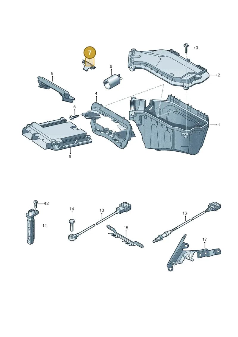 8K0971824C — Audi RS4 Av. qu. 4.2 (2012-2015) diagram 750906000, position 7