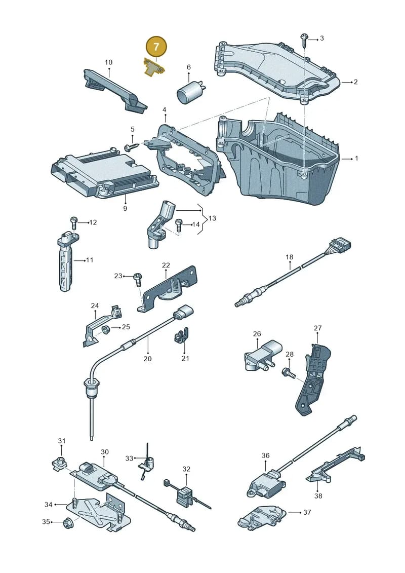 8K0971824C — Audi Q5 qu. 2.0 TDI (2012-2017) diagram 751906050, position 7