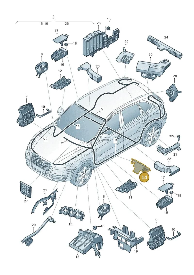 8K0971824C — Audi Q5 qu. 2.0 TDI (2012-2017) diagram 751971800, position 14