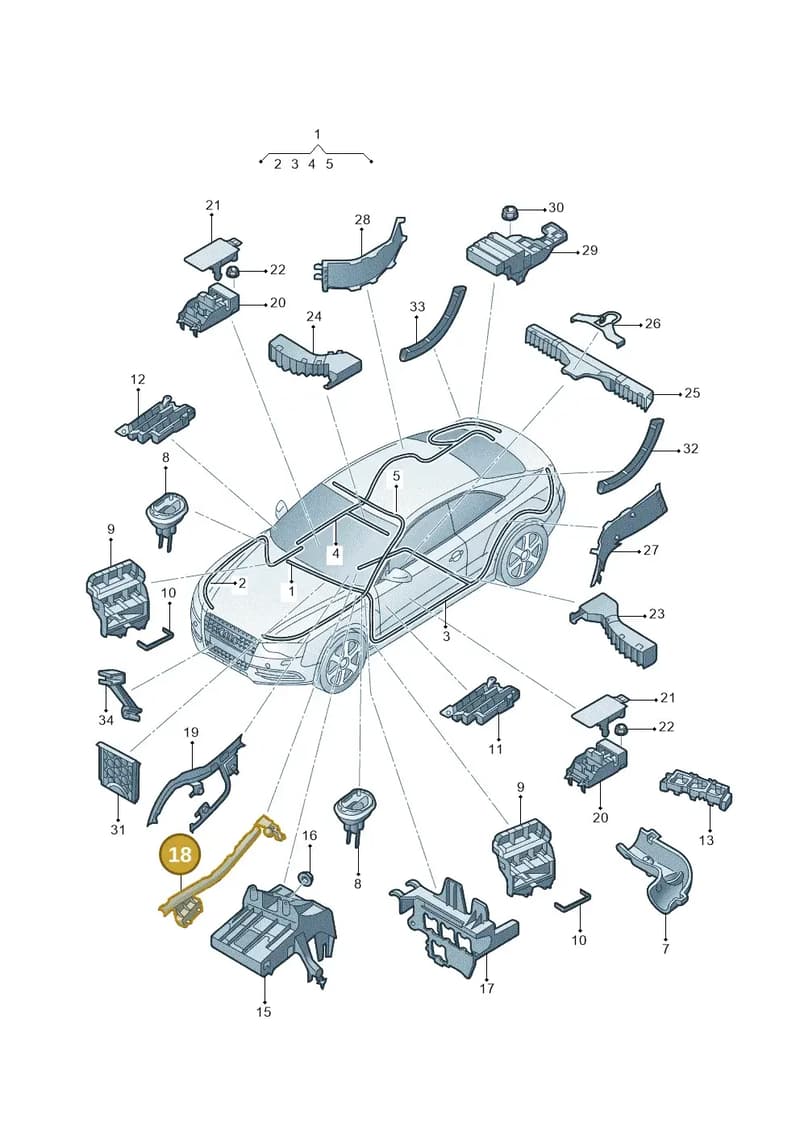 8K0971824M — Audi A4L 2.0 (2008-2012) diagram 669971080, position 18