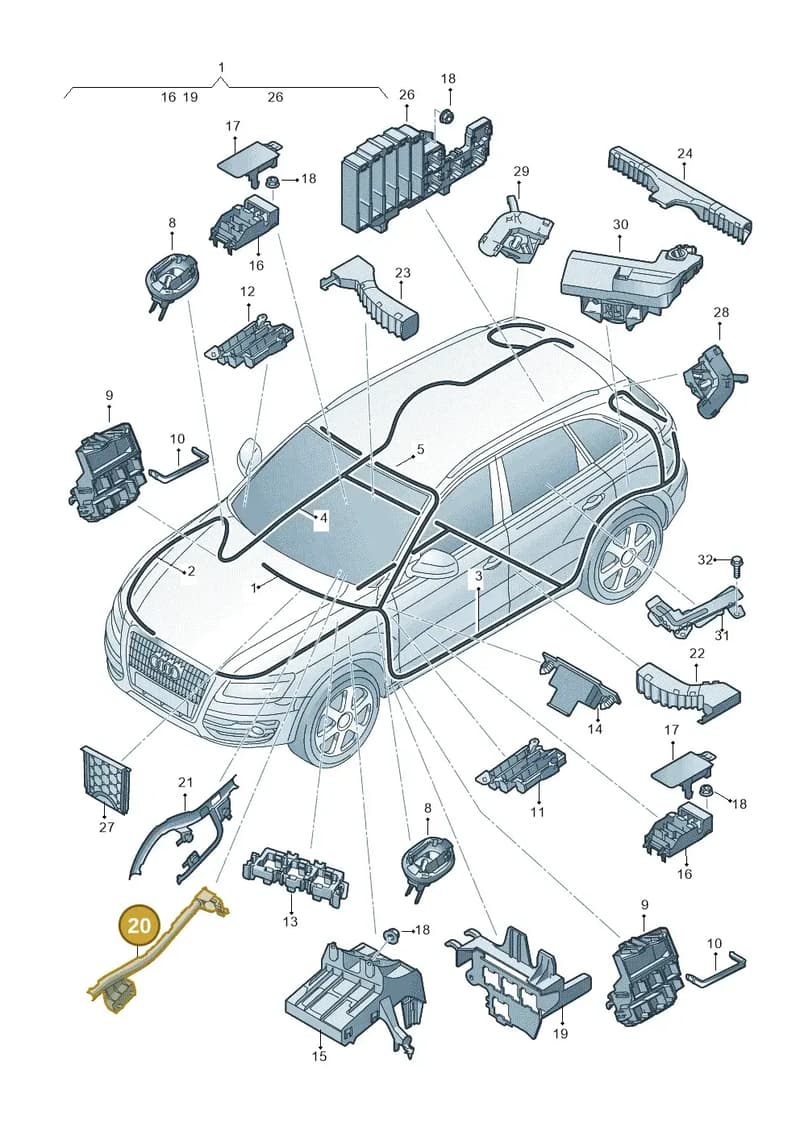 8K0971824M — Audi Q5 qu. 2.0 TDI (2012-2017) diagram 751971800, position 20
