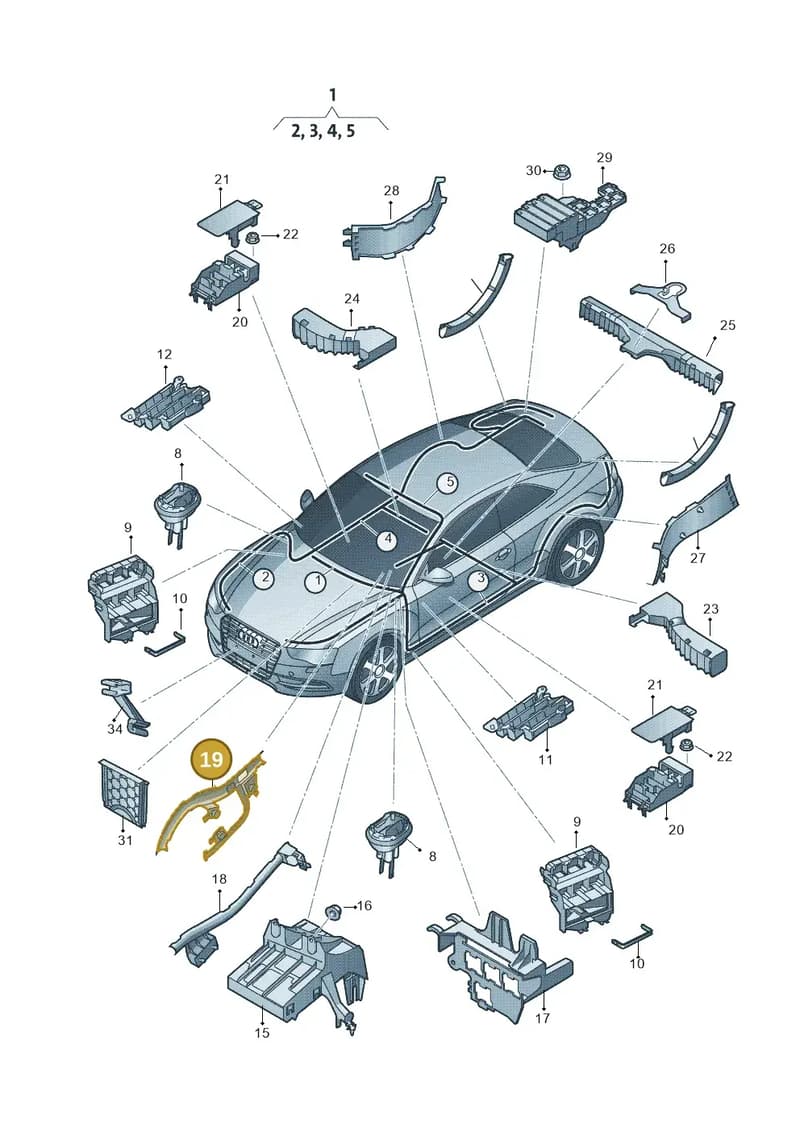 8K0971824S — Audi RS5 Coupe (2010-2015) diagram 620971800, position 19