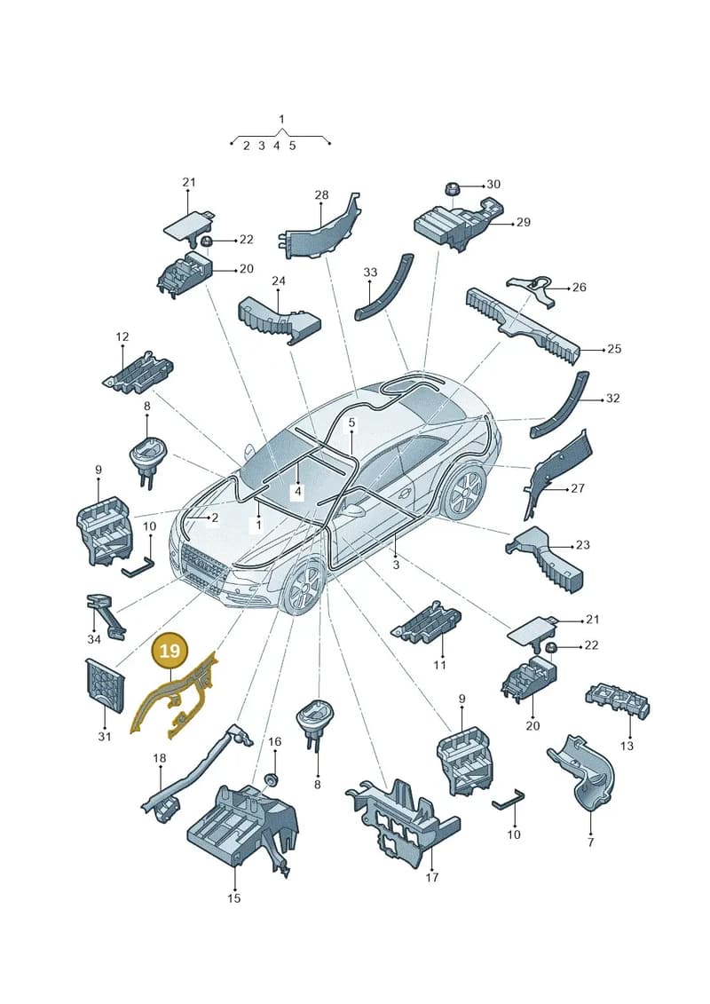 8K0971824S — Audi A4L 2.0 (2008-2012) diagram 669971080, position 19