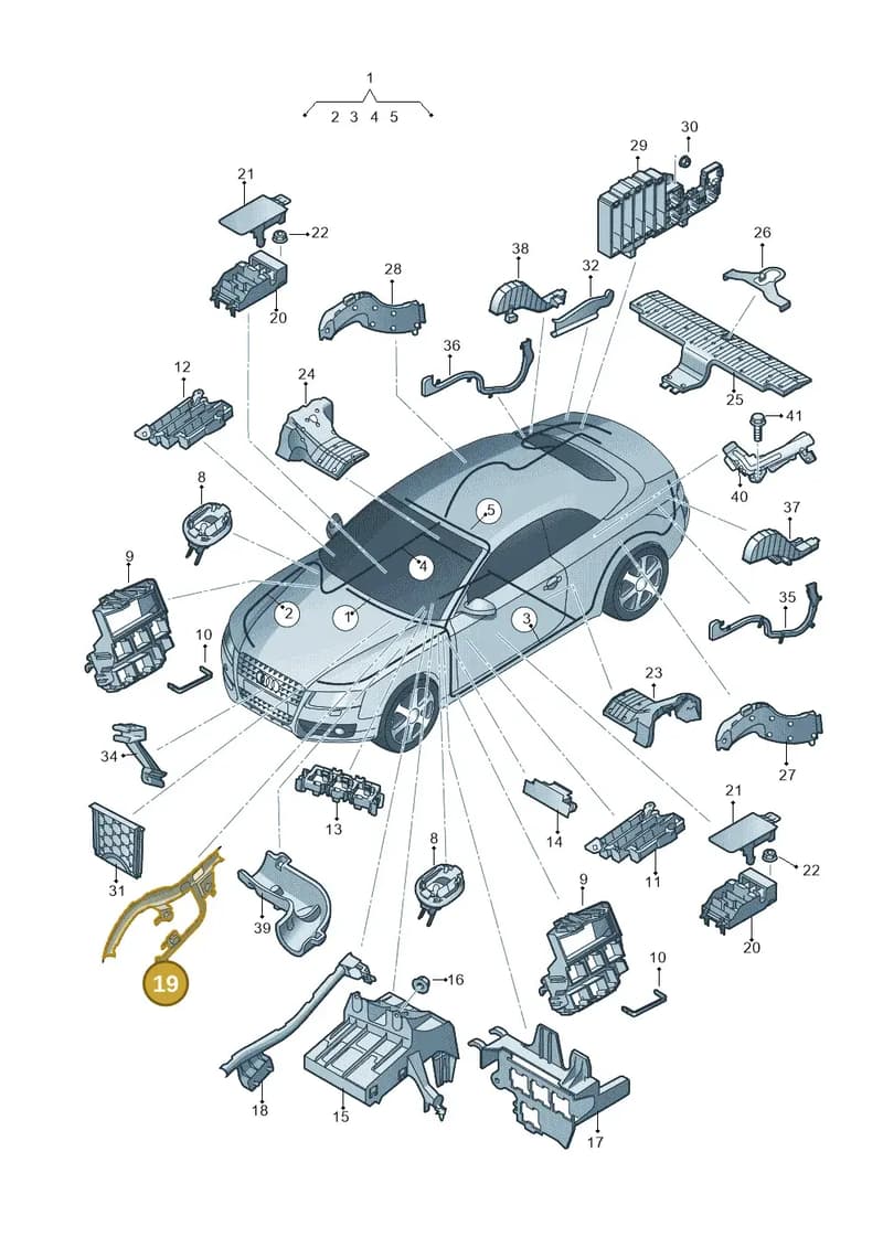 8K0971824S — Audi RS5 Cabrio (2012-2015) diagram 670971800, position 19