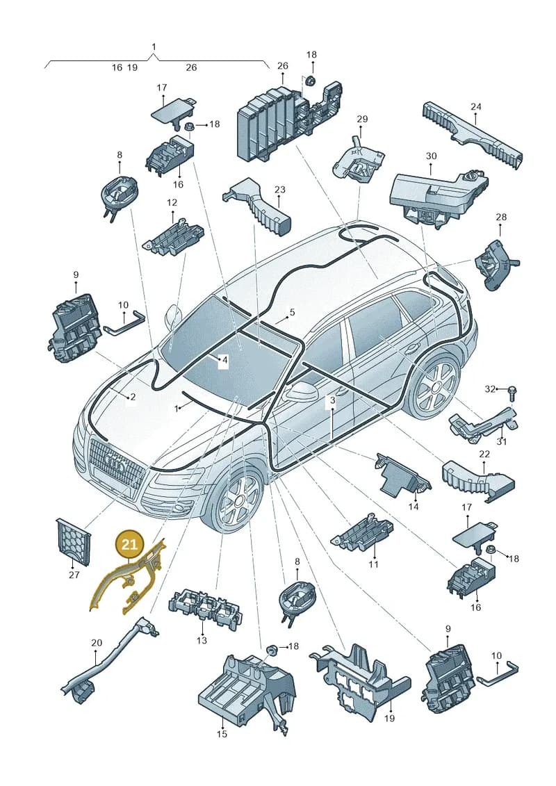 8K0971824S — Audi Q5 qu. 2.0 TDI (2012-2017) diagram 751971800, position 21