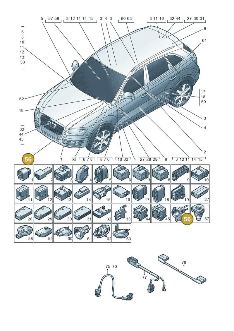 8K0971871L — Audi Q5 qu. 2.0 TDI (2012-2017) diagram 647971790, position 56