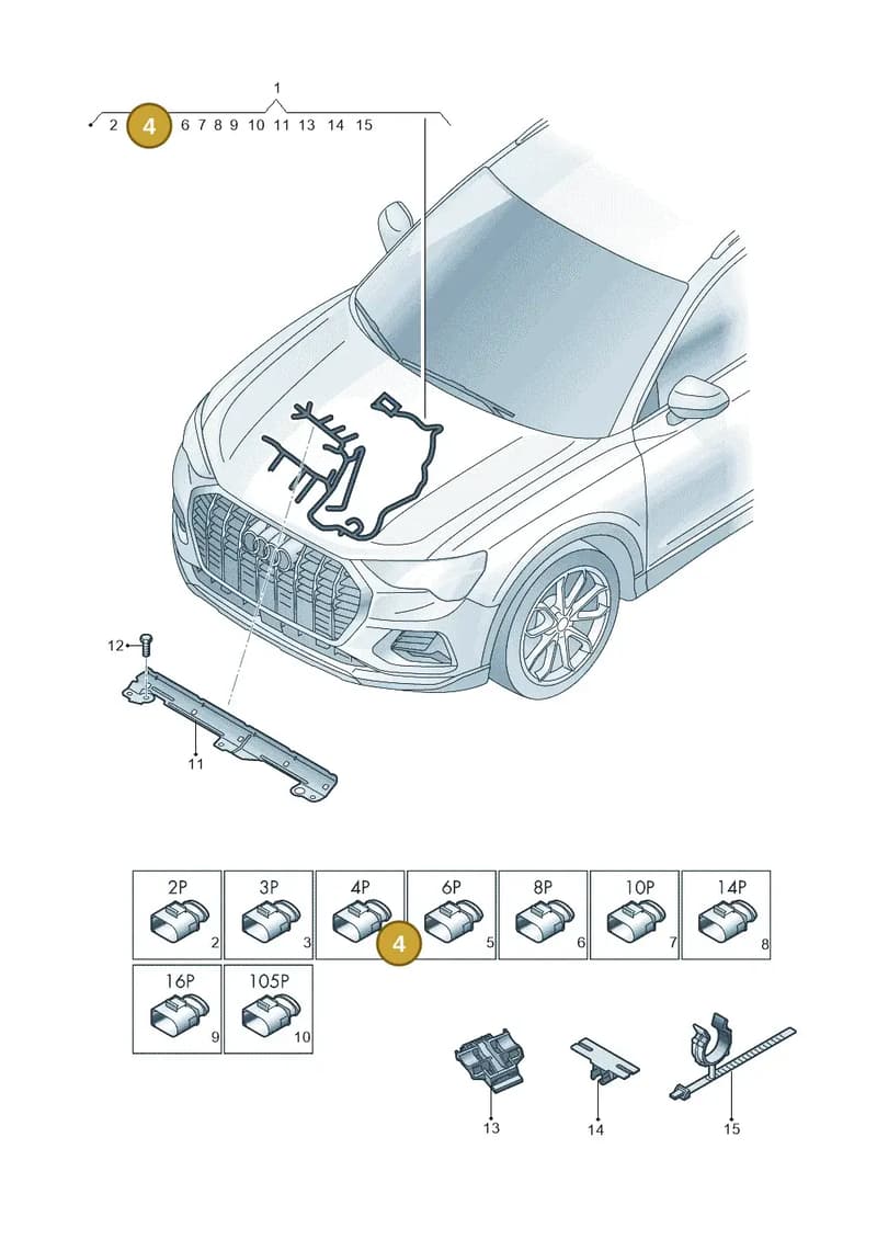 8K0971921H — Audi RS Q3 Sportback (2019-2024) diagram f3z971150, position 4