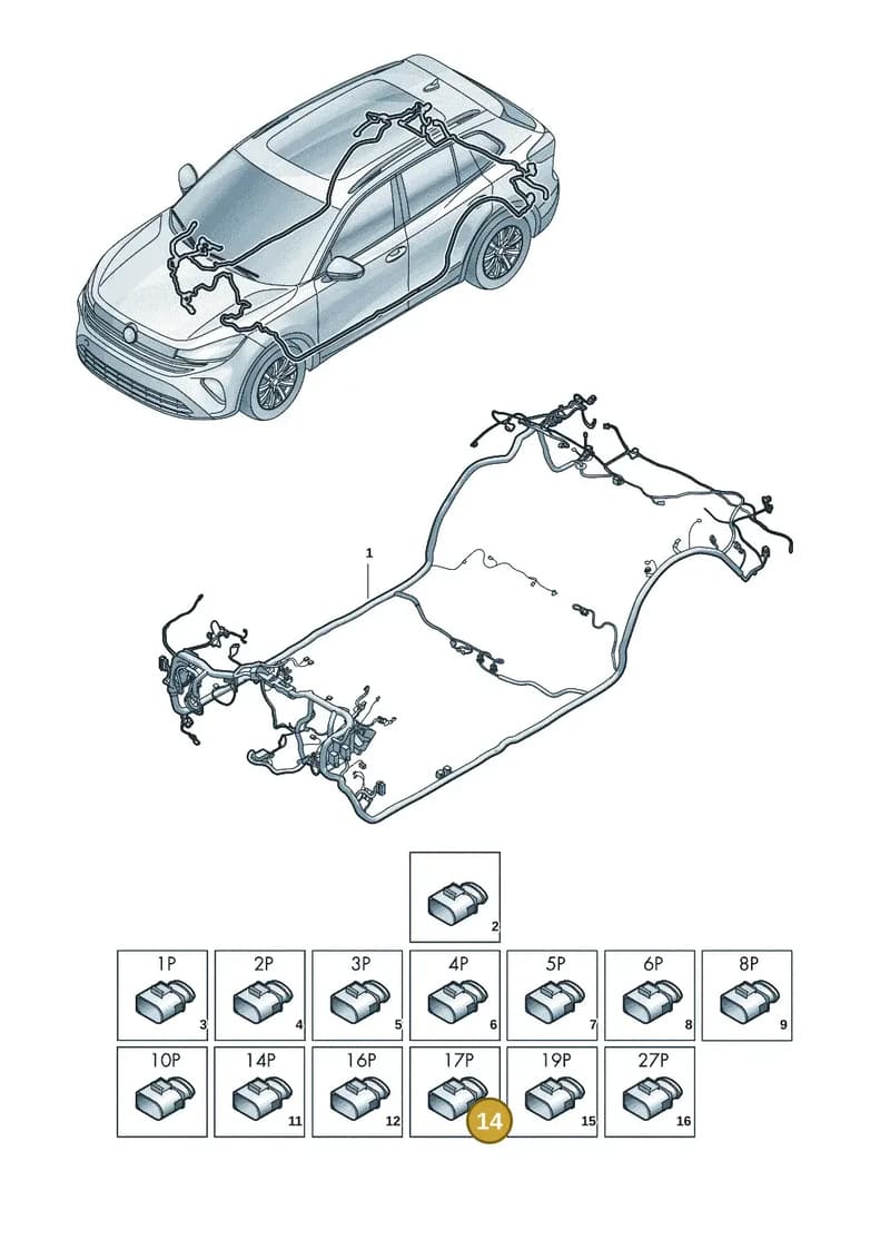 8K0972483B — Volkswagen Tiguan (2023-2025) diagram 57x972000, position 14