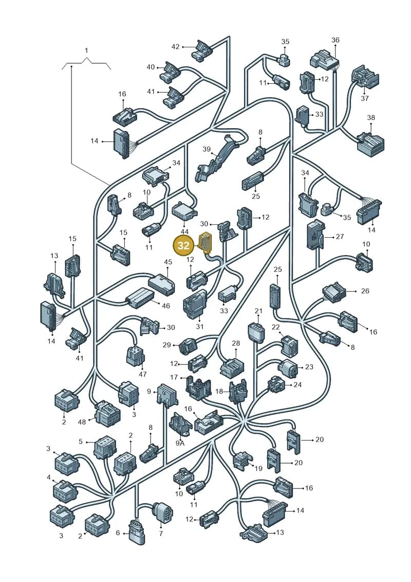 8K0972706 — Audi A7 Sportback (2014-2018) diagram 788971900, position 32
