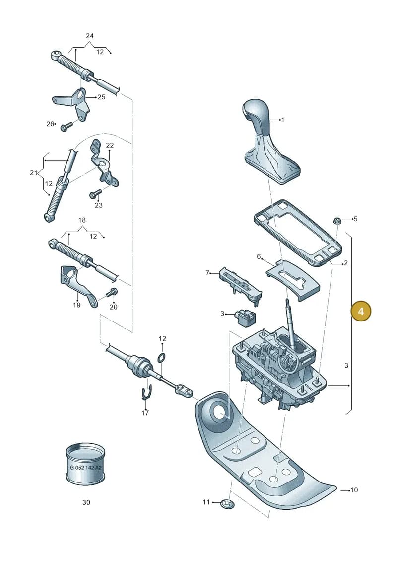 8K1713105AG — Audi A7 Sportback (2014-2018) diagram 788713100, position 4