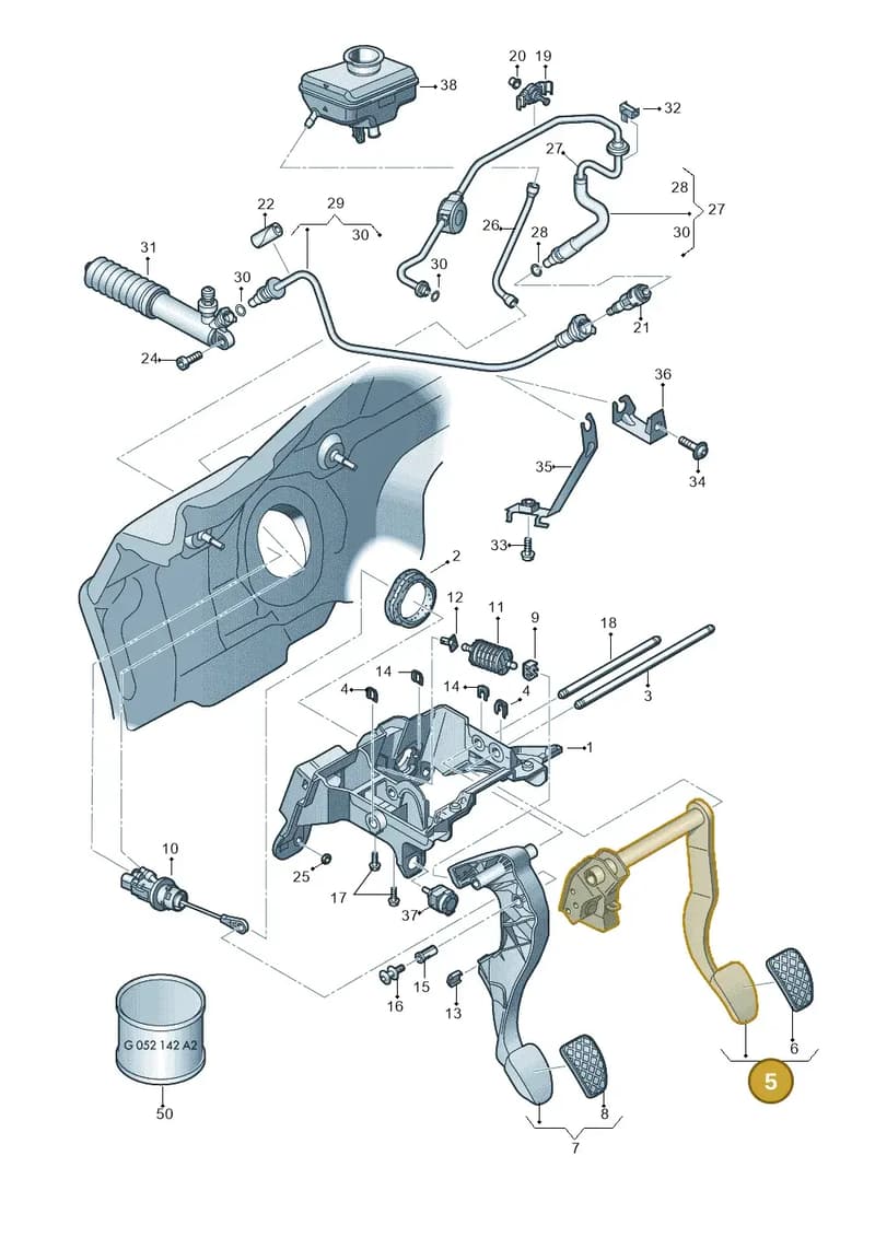 8K2721140A — Audi Q5 qu. 2.0 TDI (2012-2017) diagram 670721300, position 5