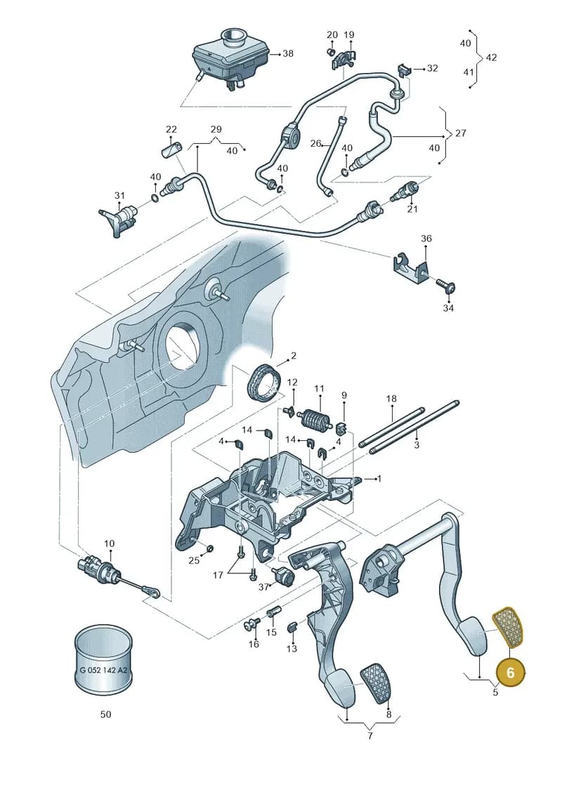 8K272117301C — Audi A6 (2014-2018) diagram 798721300, position 6