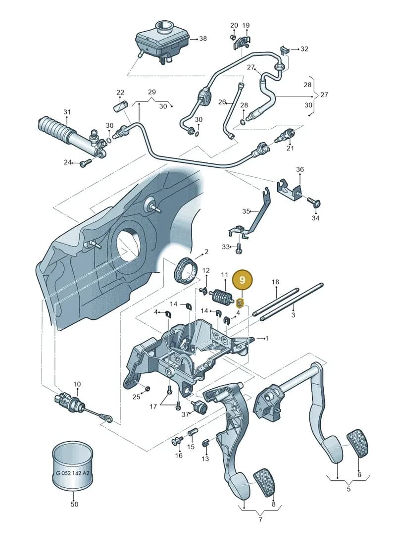 8K2721196 — Audi Q5 qu. 2.0 TDI (2012-2017) diagram 670721300, position 9