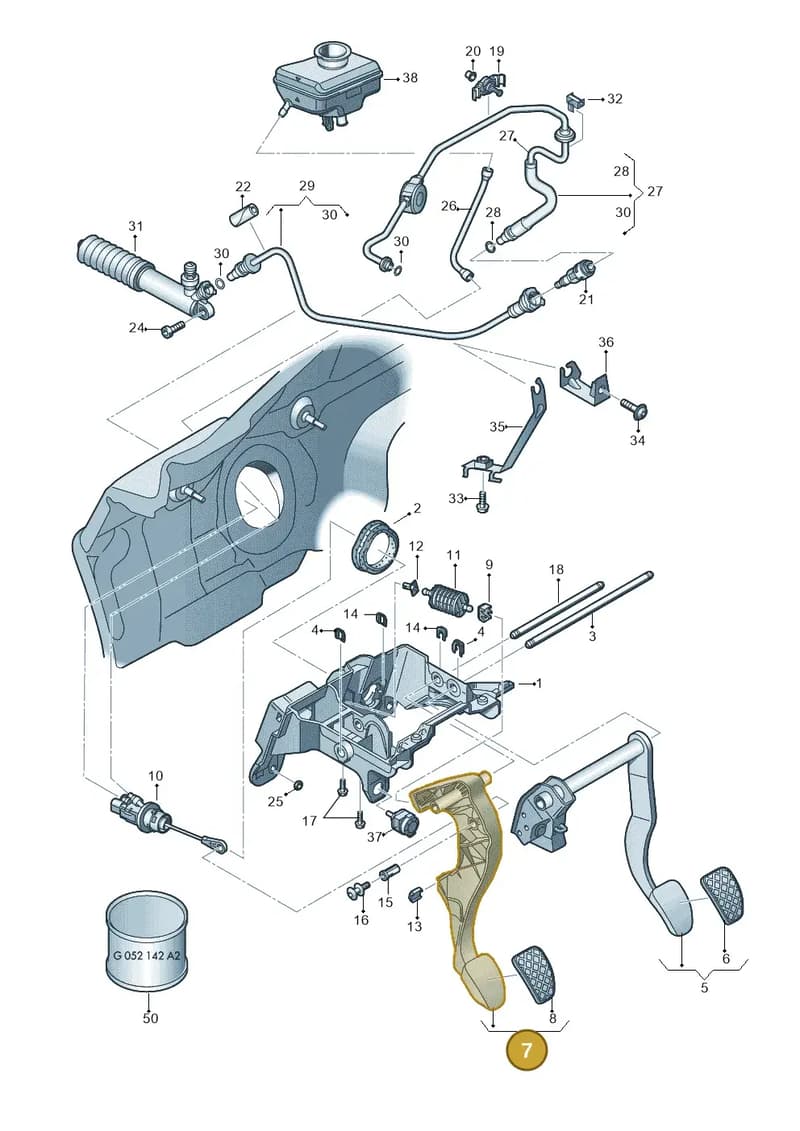 8K2721316A — Audi Q5 qu. 2.0 TDI (2012-2017) diagram 670721300, position 7