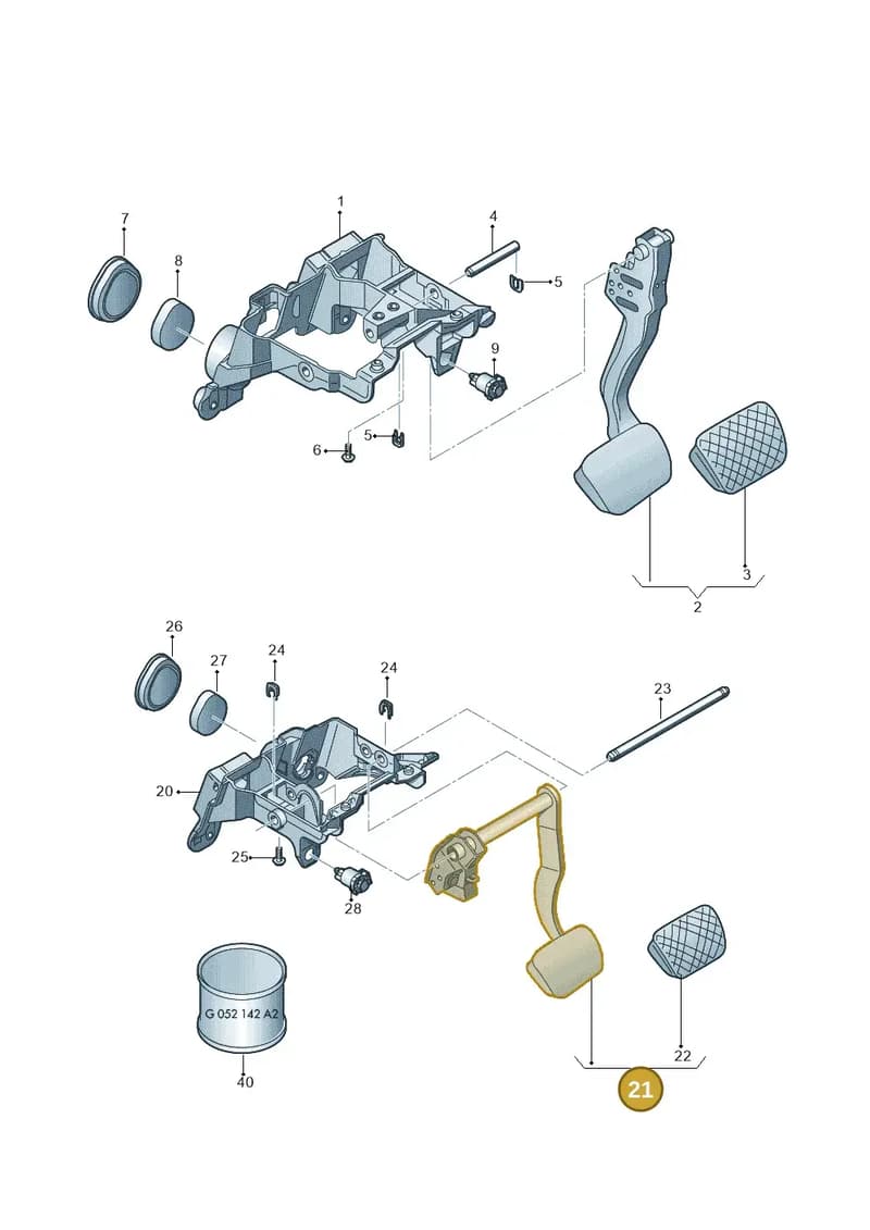 8K2723140D — Audi RS6 Avant (2013-2018) diagram 670723250, position 21