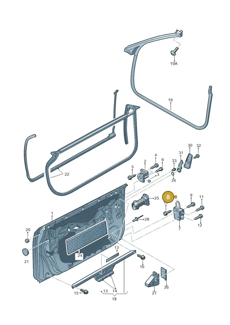 8L3837947 — Audi RS4 Cabrio qu.    08> (2007-) diagram 273831100, position 8