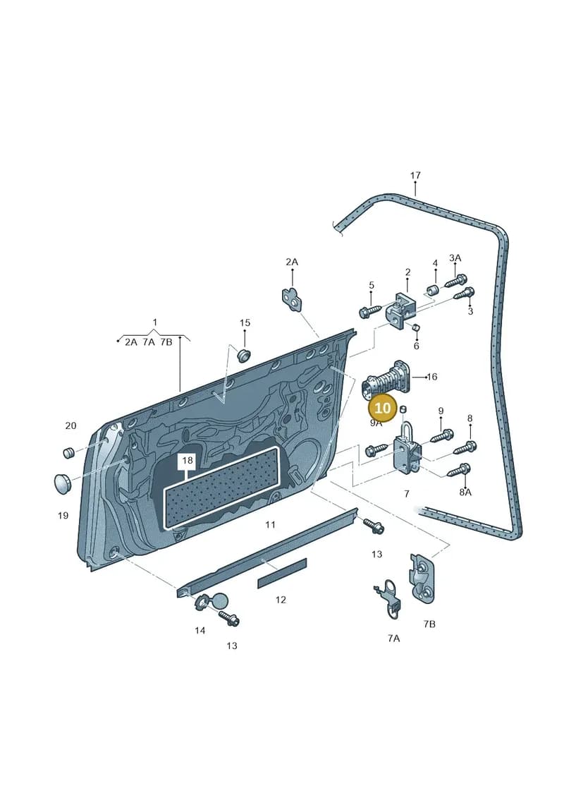 8L3837947 — Audi A6 2.7 TDI (2008-2011) diagram 448831100, position 10