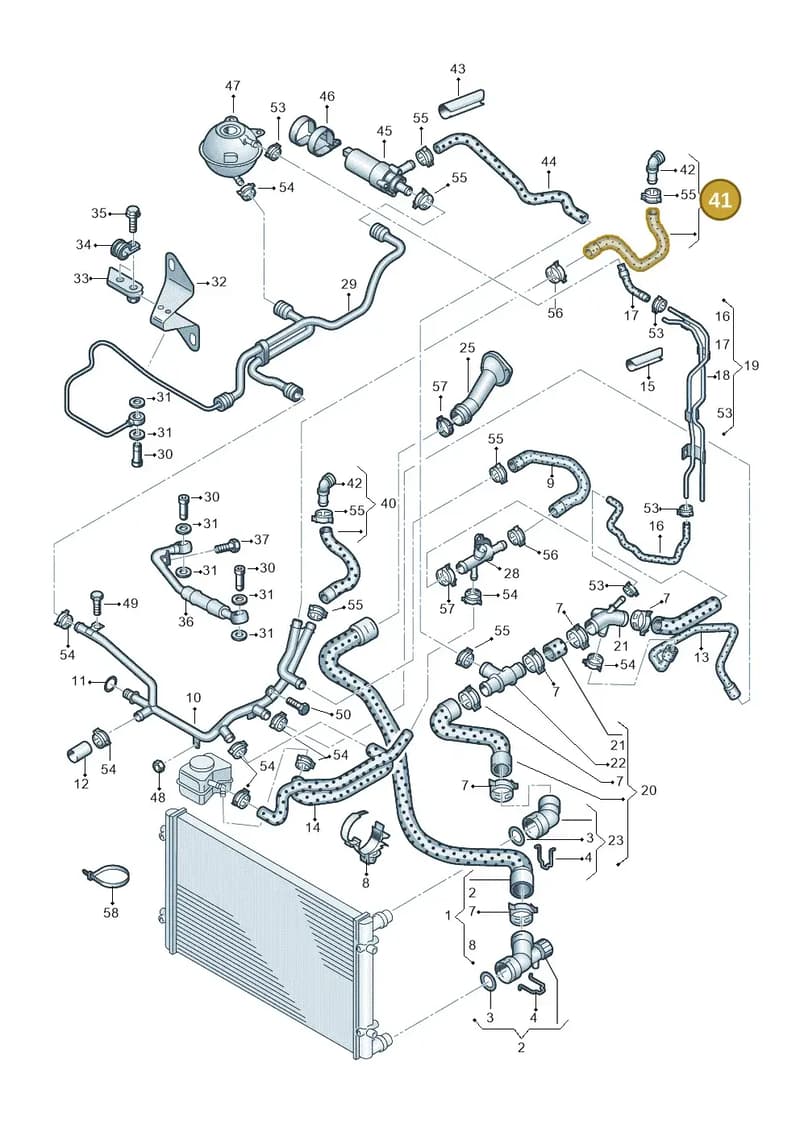 8L9121157C — Audi TT Coupe/Roadster (2002-2006) diagram 278121400, position 41