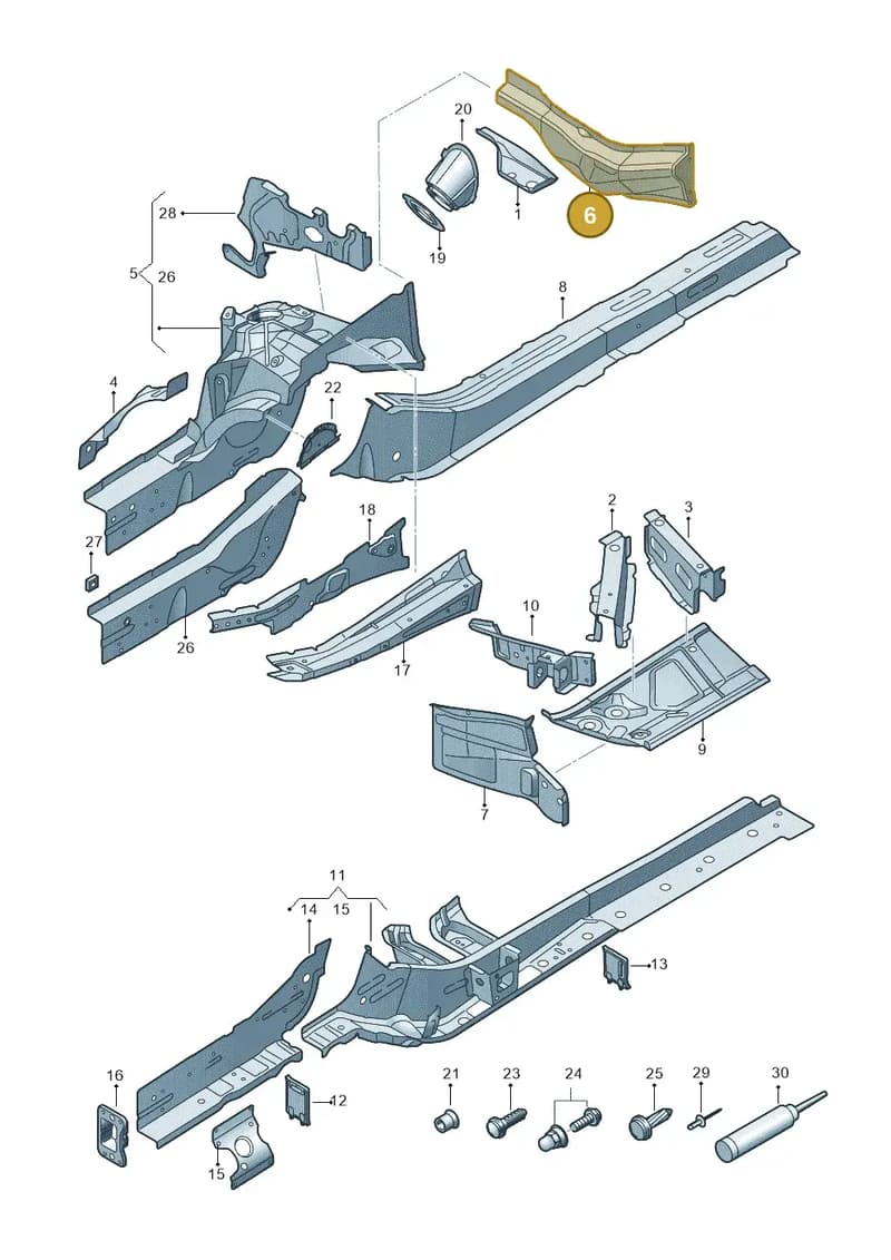 8MA802118STL — Audi Q5 (2016-2020) diagram 896803000, position 6